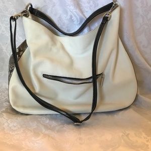 White Snake Skin Shoulder Bag